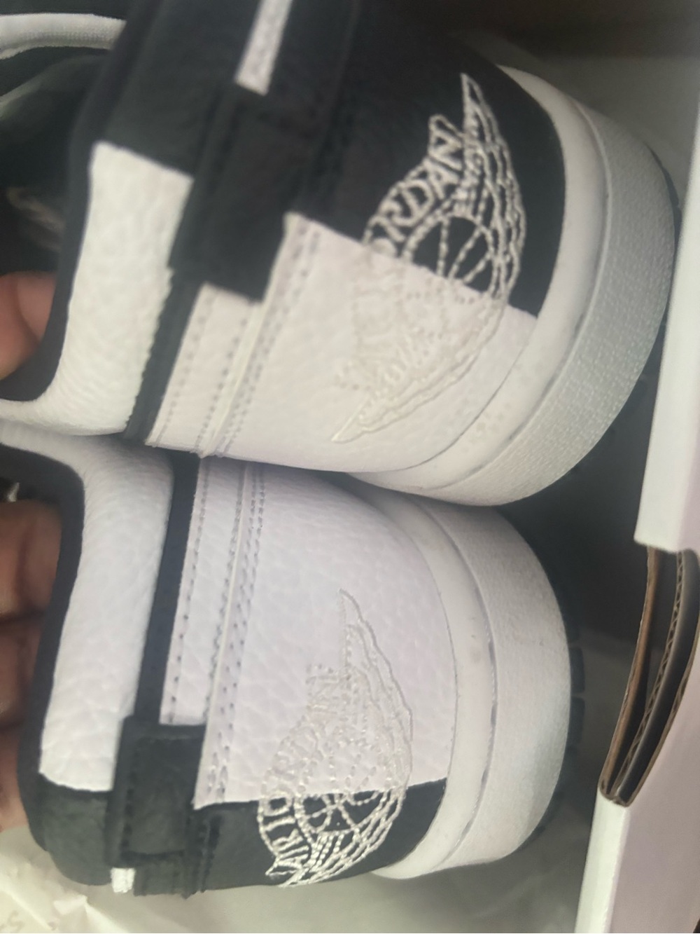 Jordan Low-Top Sneakers in Black and White. Worn once - Picture 5 of 7